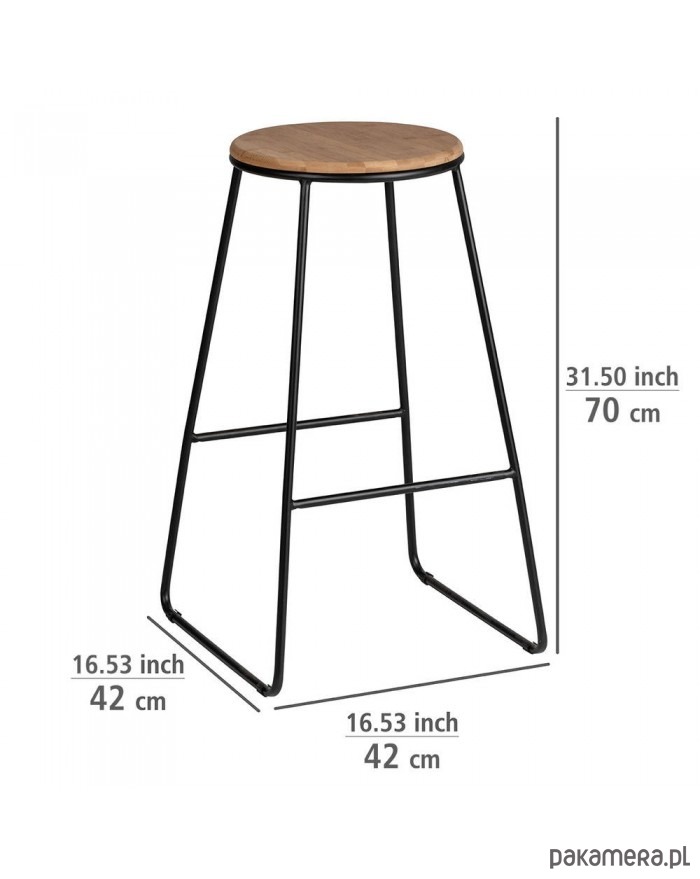 Stołek Barowy 2 szt Stołek Metalowy Krzesło Barowe Argo Pakamera pl