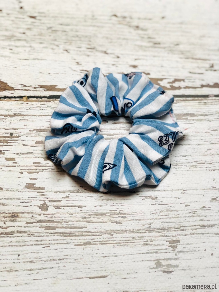 Pela Scrunchie do włosów Sea w paski Pakamera pl