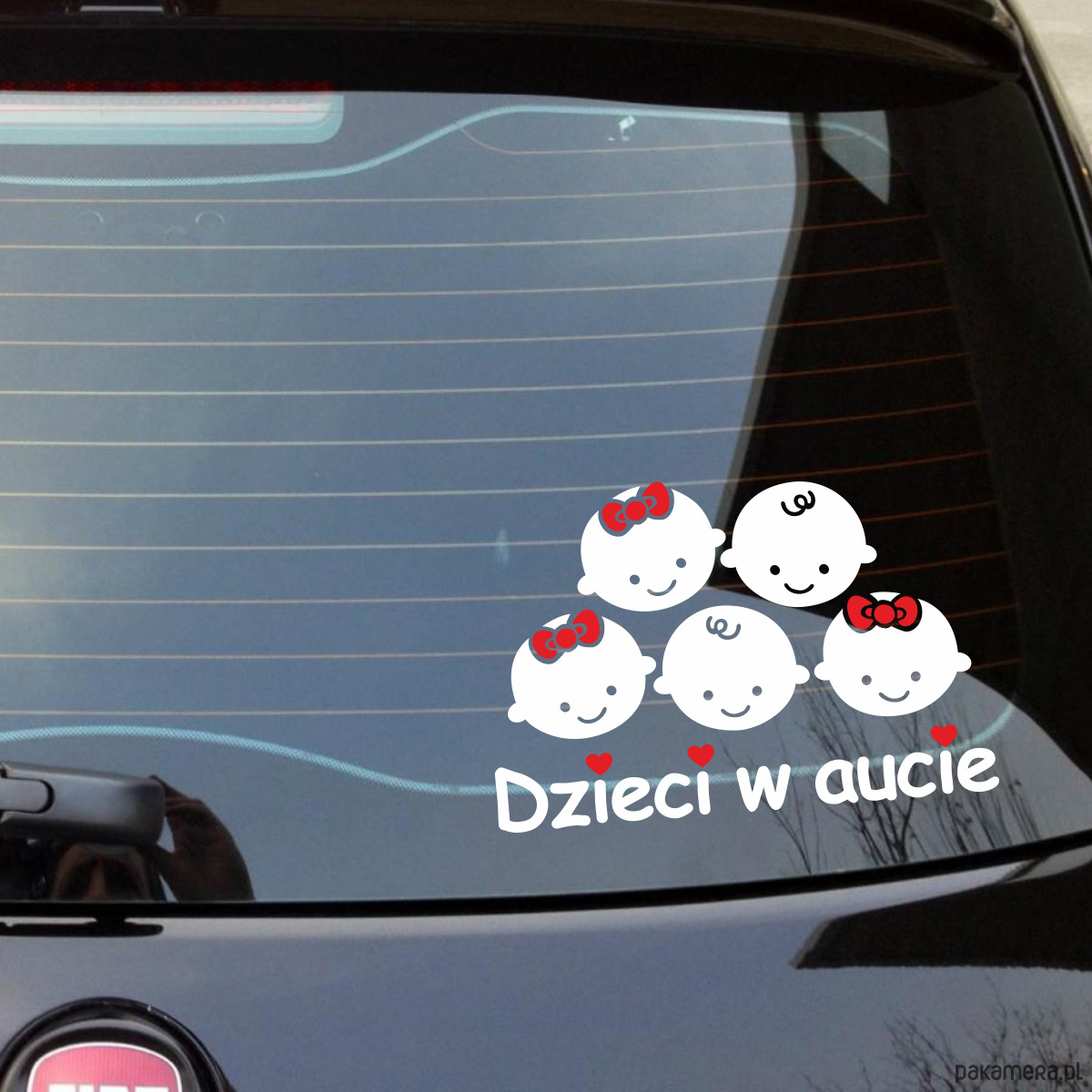 Naklejka Na Auto Dzieci W Aucie Pakamera Pl