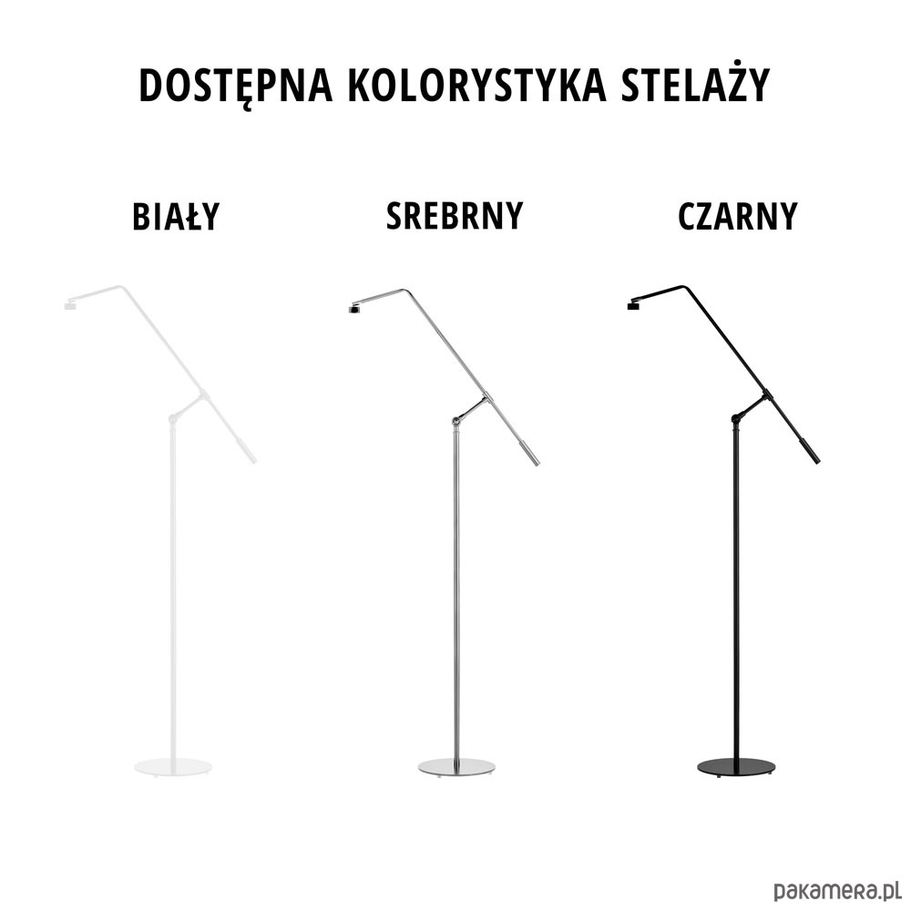 lampy podłogowe Eklektyczna lampa stojąca na wysięgniku ruchomym LIBERIA ECO 5