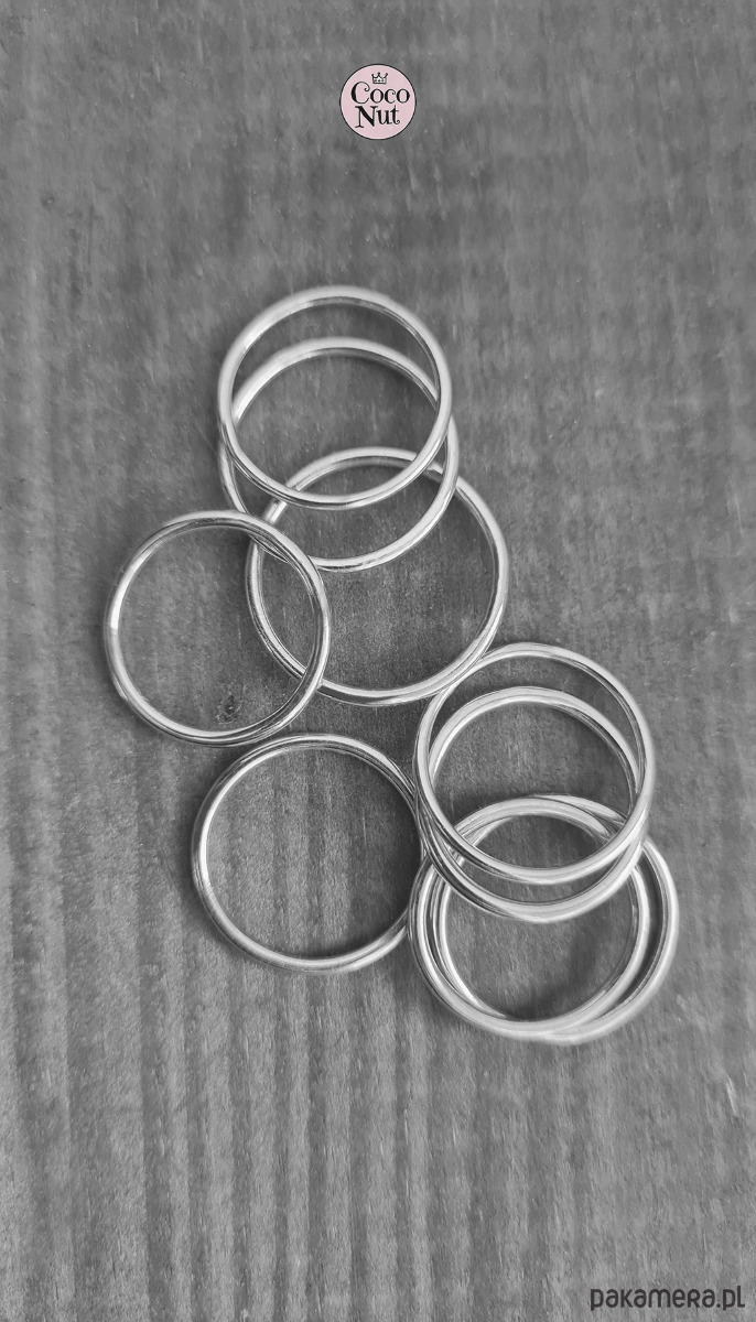 obrączki Cztery obrączki BASAL srebro jasne 1