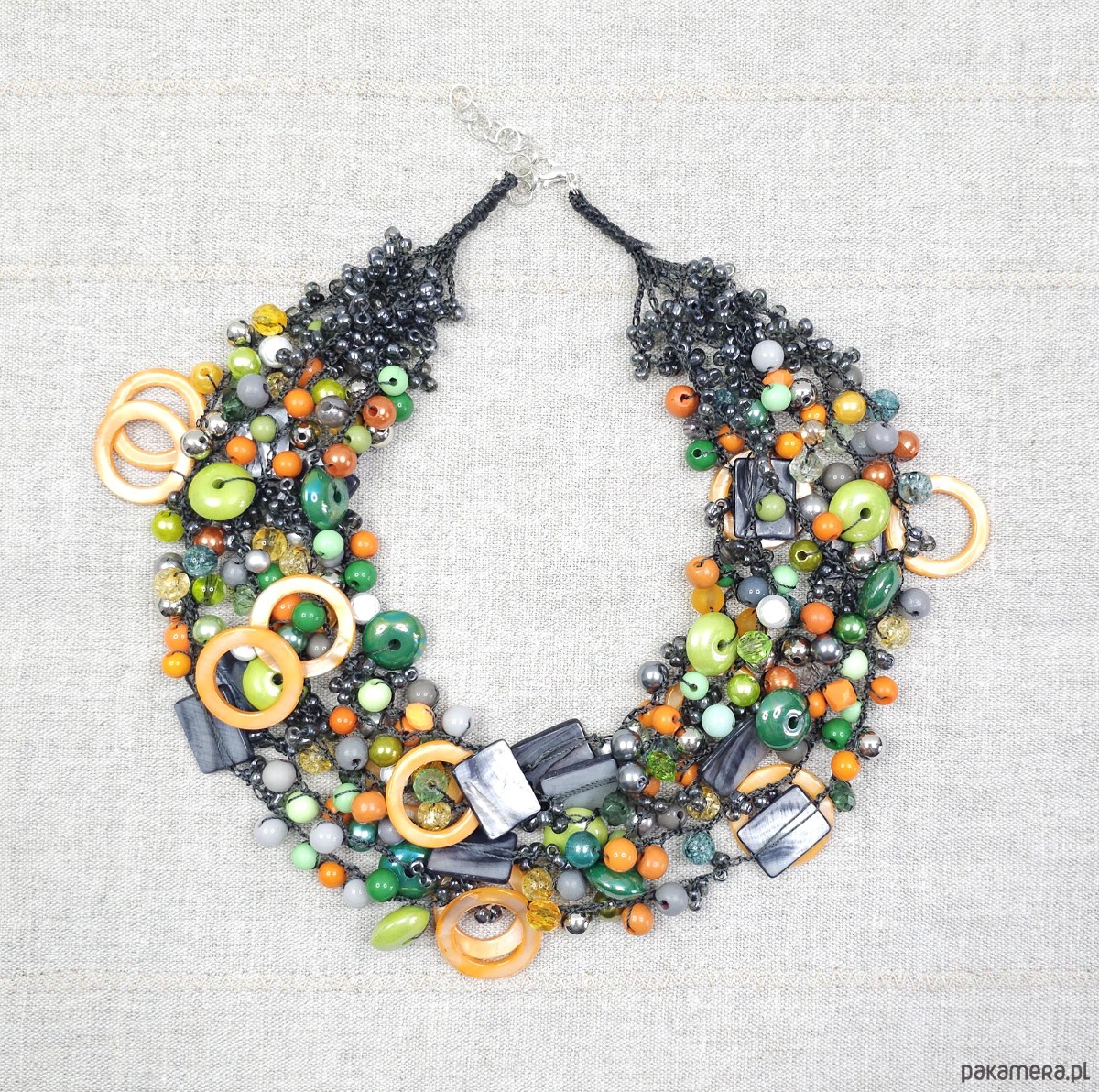 kolie 6022 Artystyczny Naszyjnik "Leśne Echa" 3