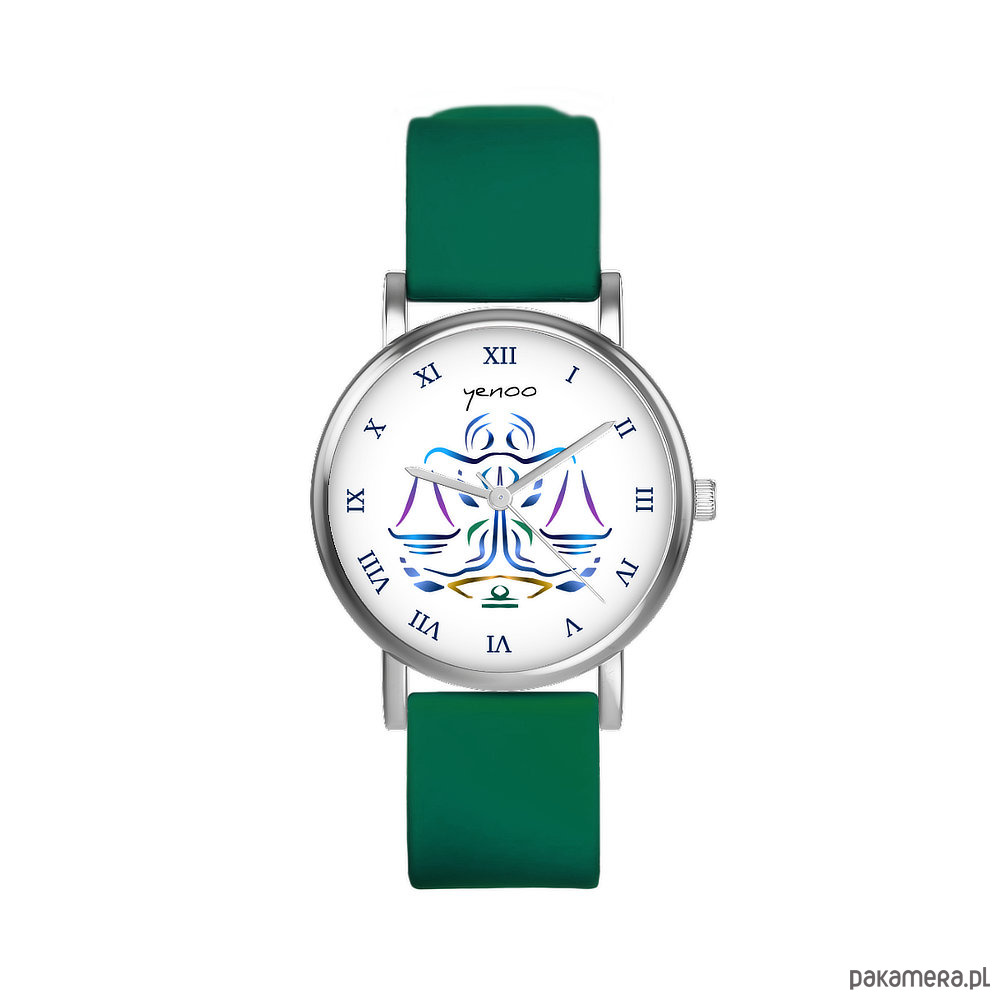 zegarki unisex Zegarek  mały - Waga - silikonowy, zielony 1
