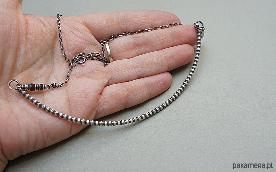 srebrne naszyjniki Kulkowa obręcz  kolia 5