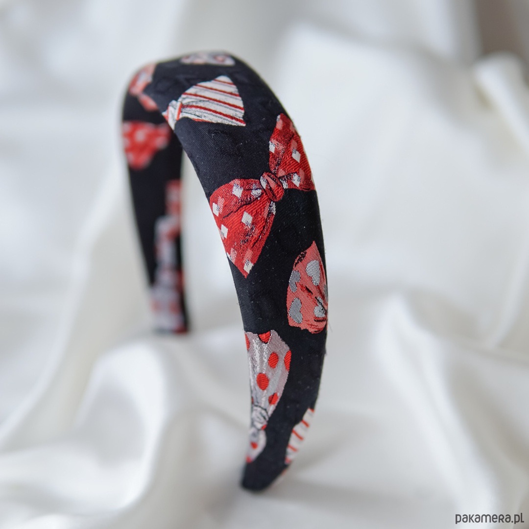 opaski do włosów Szreoka opaska z jedwabnego krawata kokardy 1