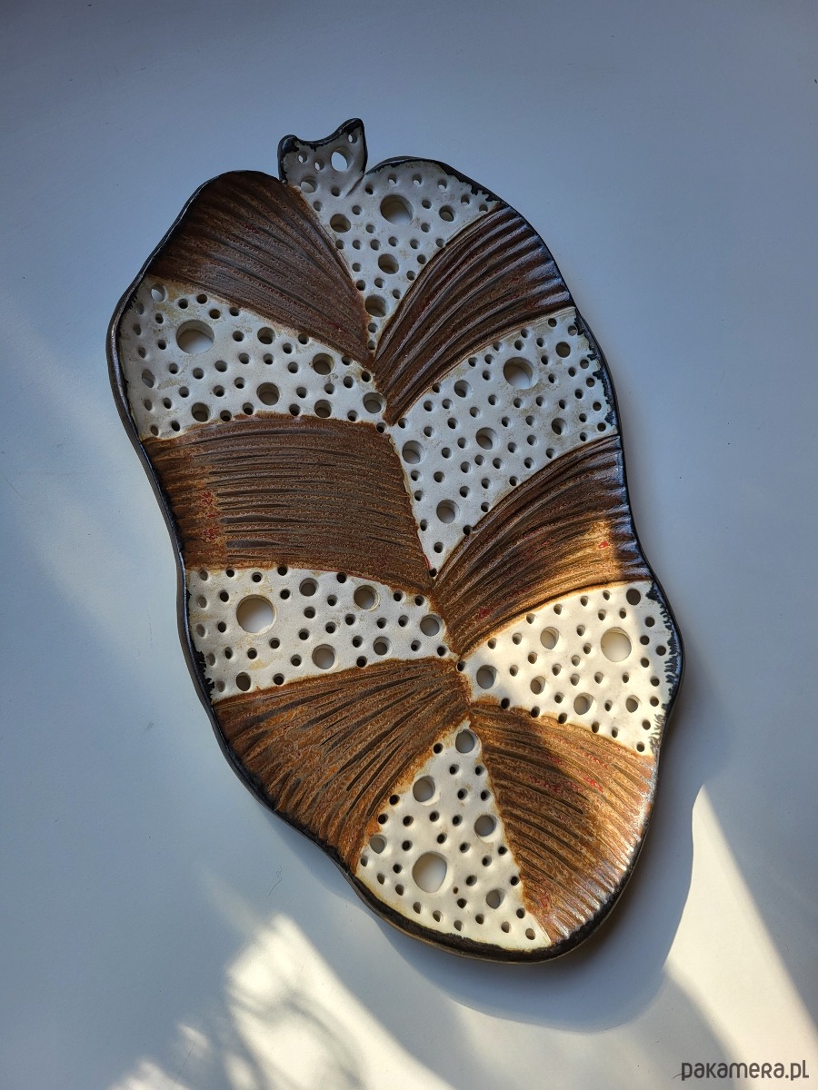 patery i talerze Ceramiczna patera liść 1