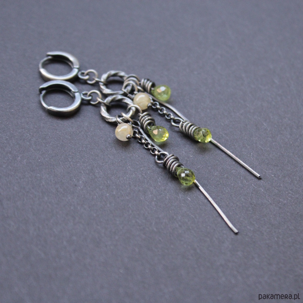 kolczyki z kamieniami Kolczyki wieczna wiosna 5