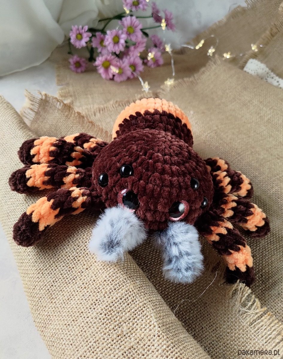 misie i maskotki Duży pajączek, Pająk pluszowy, Przytulanka dla dziecka, Maskotka na prezent 9