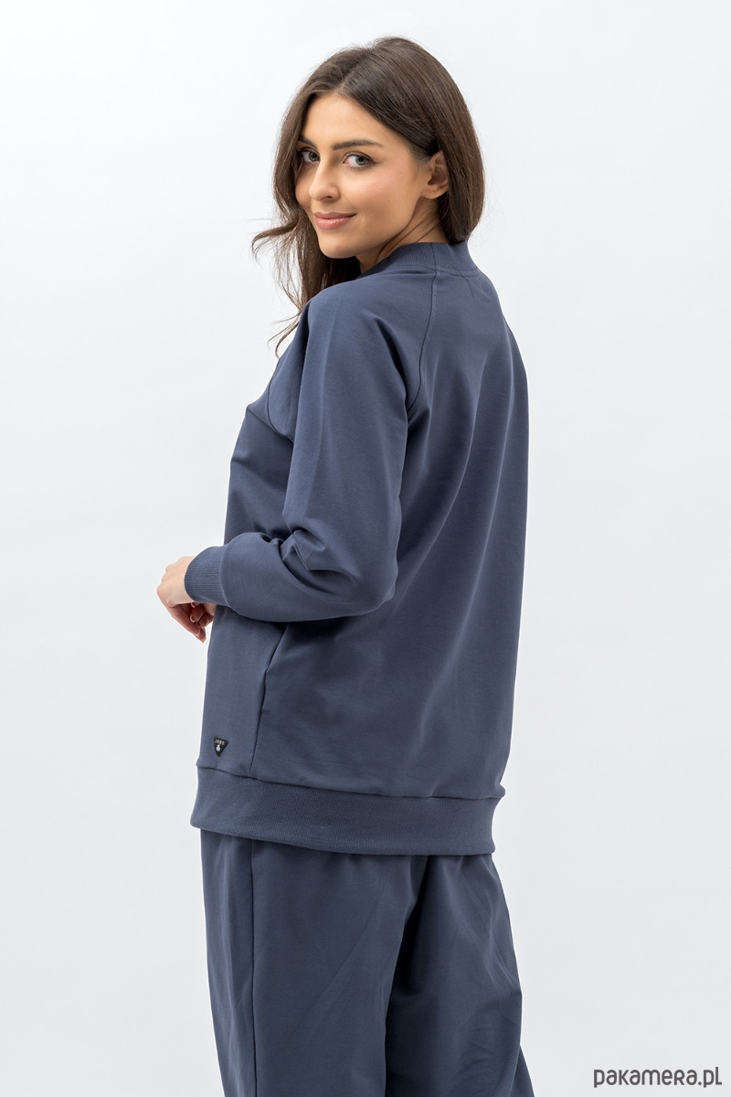 bluza bez kaptura damska Bluza damska raglan basic ,,ADALET" grafit 4