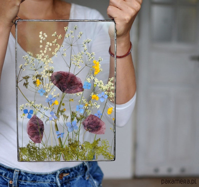 Ozdoby na ścianę Dekor Sierpniowe Kwiaty, prezent na rocznicę. 4