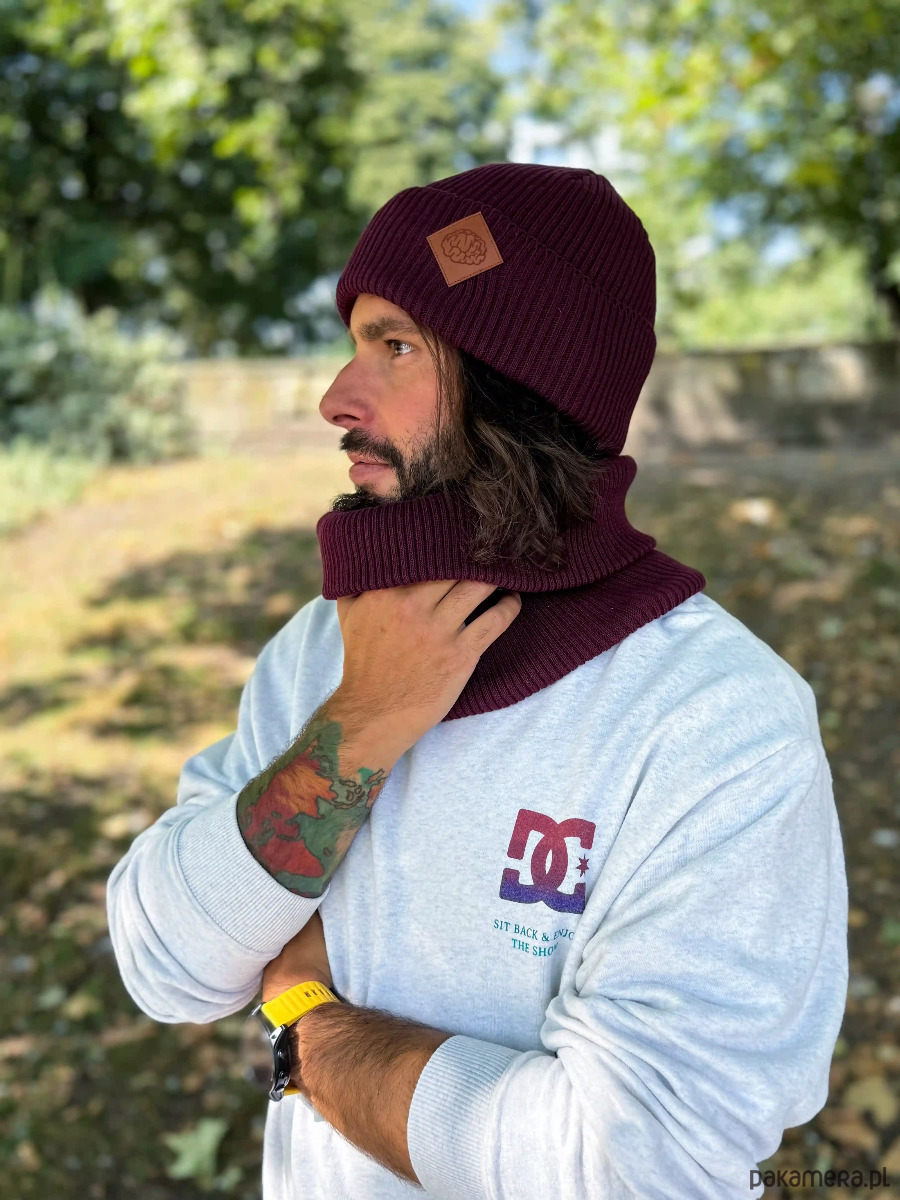 tuby i kominy Męski bawełniany komin Bordo 5