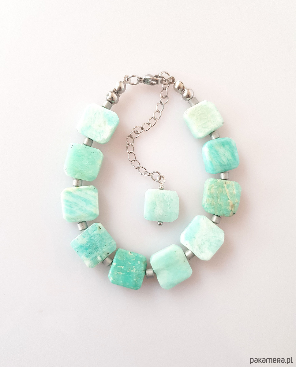bransoletki z kamieni naturalnych Bransoletka z Amazonitem 3