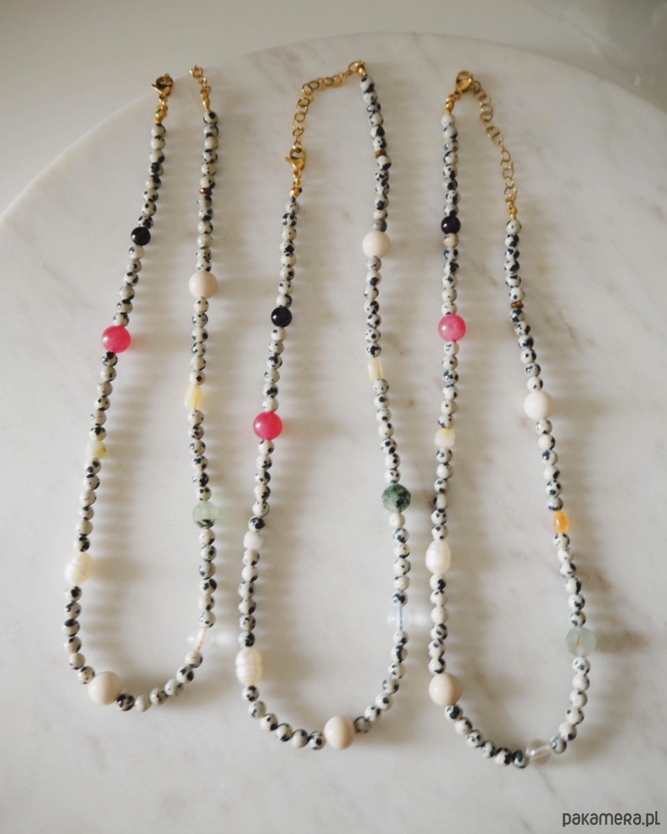 chokery Naszyjnik z jaspisów dalmatyńczyków 1