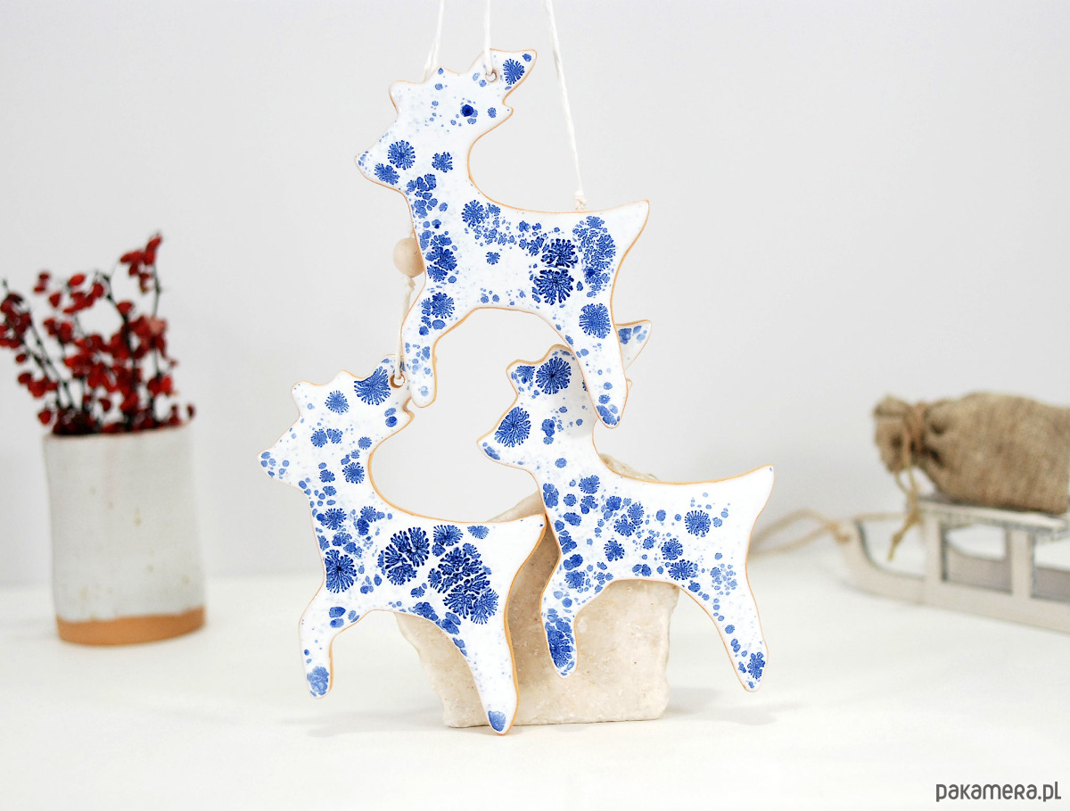 ozdoby choinkowe Ceramiczny renifer - dekoracja choinkowa 4