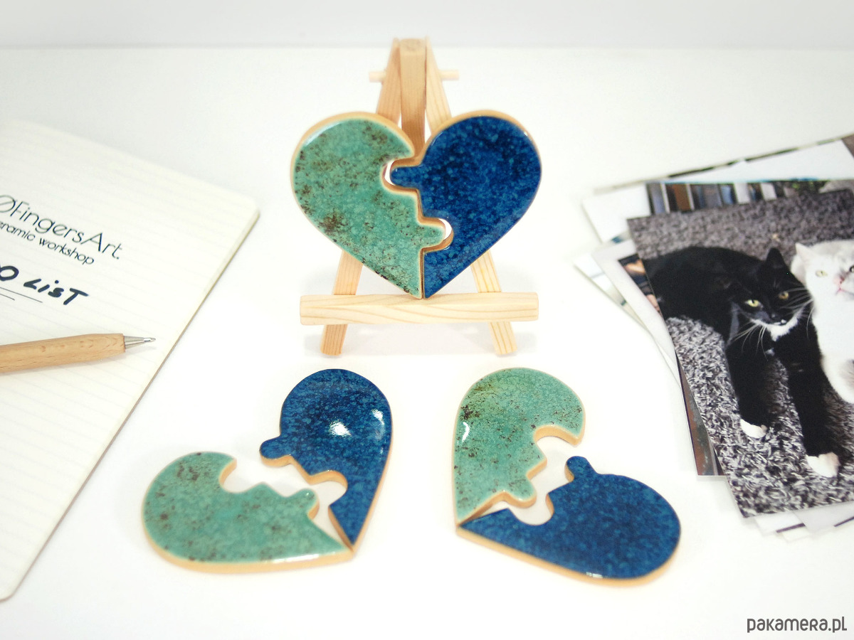 magnesy Ceramiczny magnes serce - prezent dla pary 4