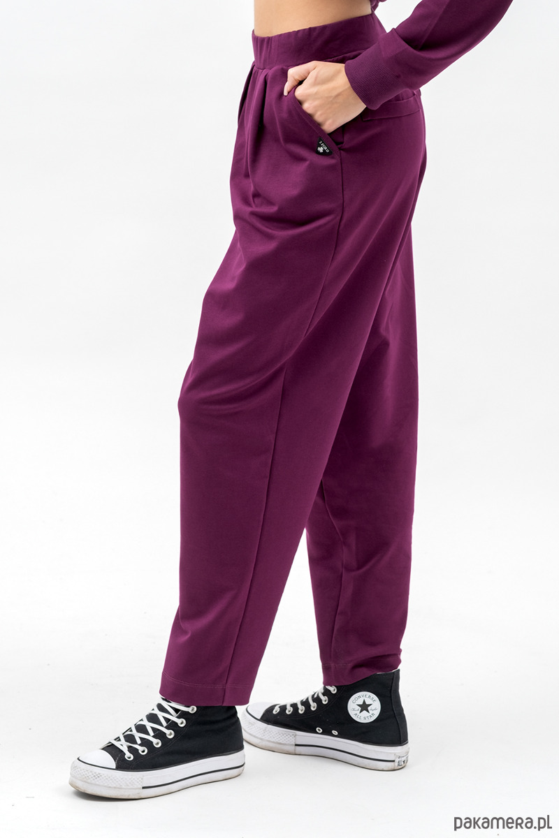 spodnie dresowe damskie Dresowe spodnie damskie ,,ADALET" bakłażan 1