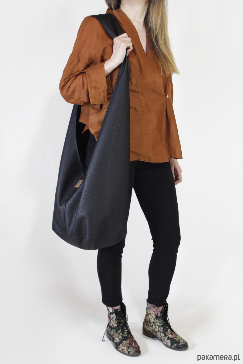 torby XXL Long Boogi Bag czarna teksturowana / hobo 1