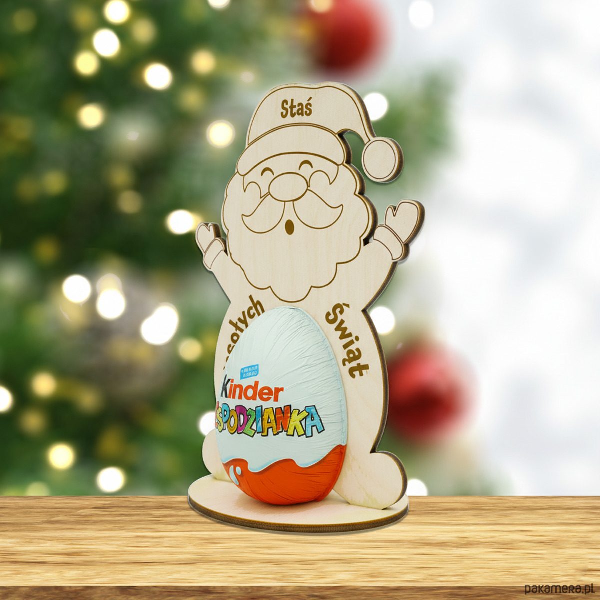 akcesoria dziecięce - różne Statuetka MIKOŁAJA z imieniem i miejscem na Kinder Jajko dla dzieci 1