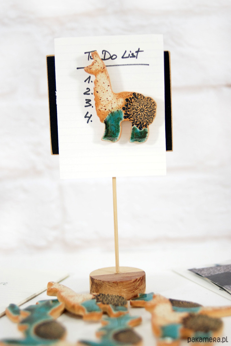 magnesy Ceramiczna lama - magnes, ozdoba na lodówkę 6