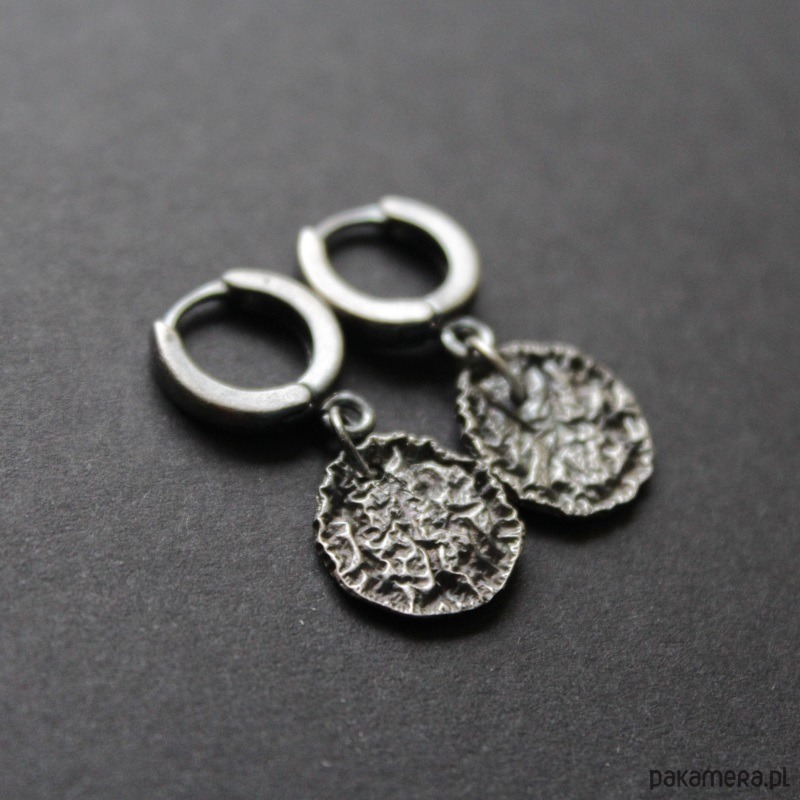 kolczyki z kamieniami Kolczyki gniecione 2