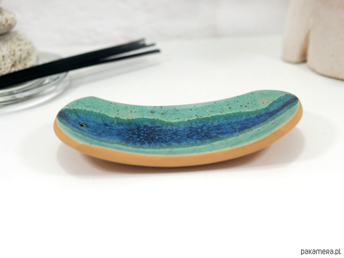 Podstawki pod kadzidełka Ceramiczna podstawka na kadzidełko - rzeka 2