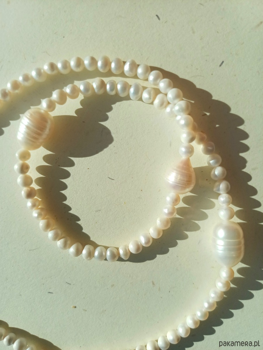 naszyjniki - inne Naszyjnik z pereł naturalnych 4