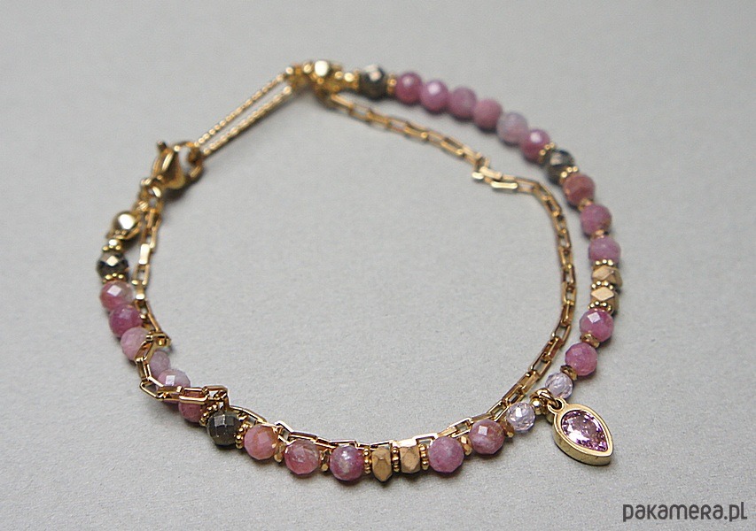 bransoletki z kamieni naturalnych Turmaliny różowe /bransoletka/ szlachetna kolekcja 1