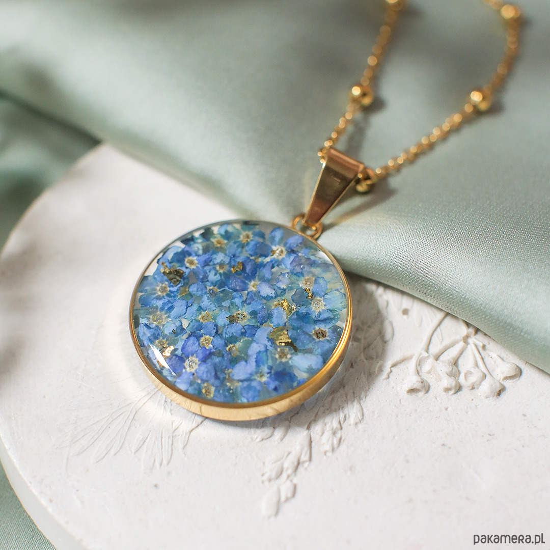 wisiory Wisiorek z niezapominajkami 1