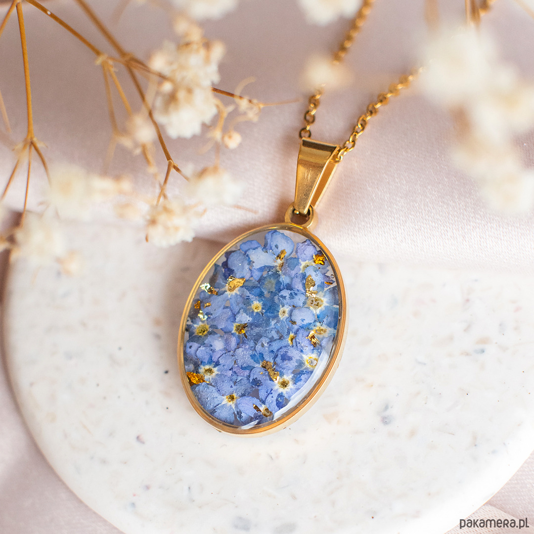 wisiory Wisiorek z niezapominajkami 2