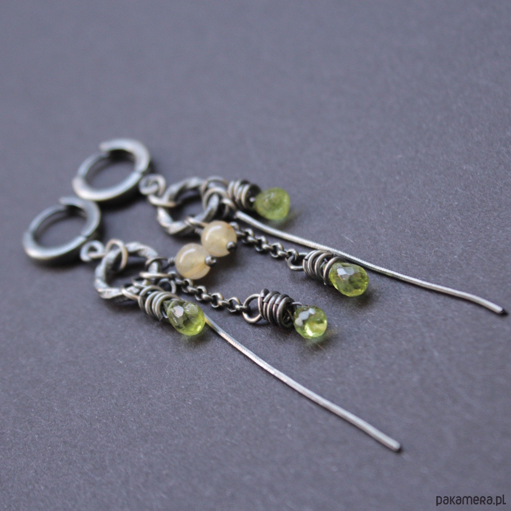 kolczyki z kamieniami Kolczyki wieczna wiosna 7