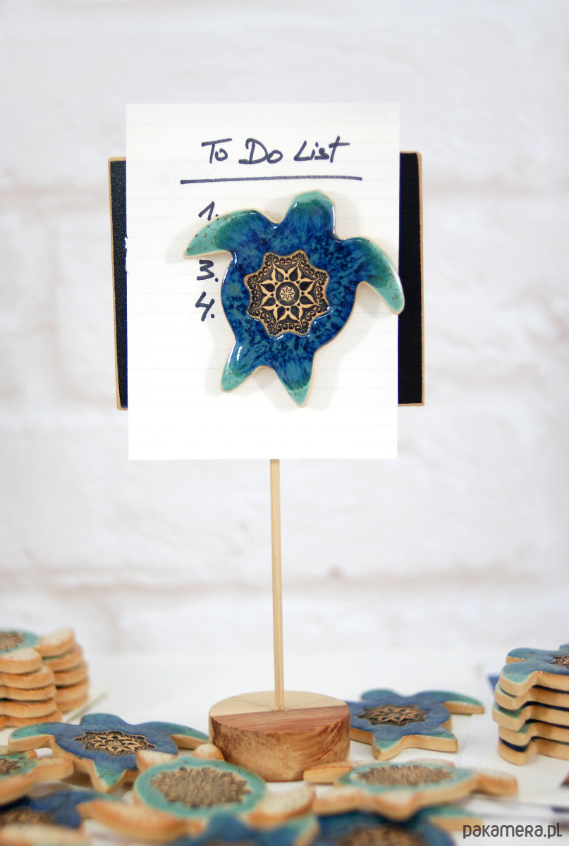 magnesy Ceramiczny magnes żółw morski turkus 3