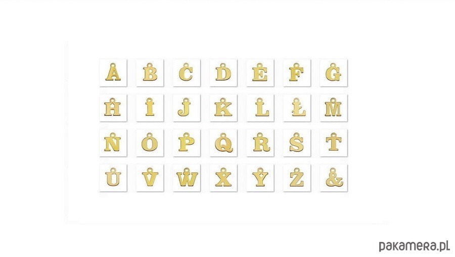 złote naszyjniki Naszyjnik z literką- srebro 925 pozłacane 1