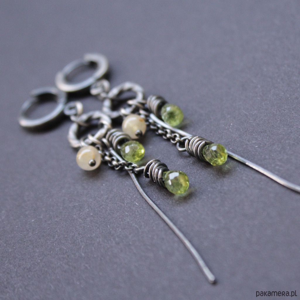 kolczyki z kamieniami Kolczyki wieczna wiosna 2
