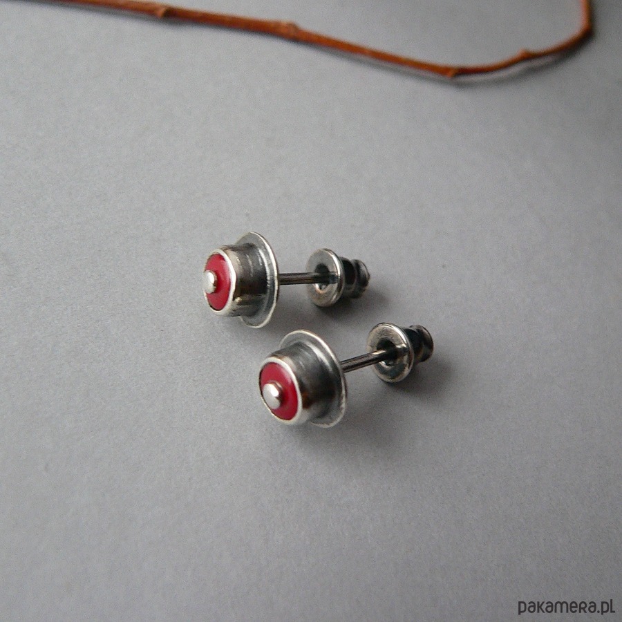 kolczyki srebrne -koralowe maleństwa- 3