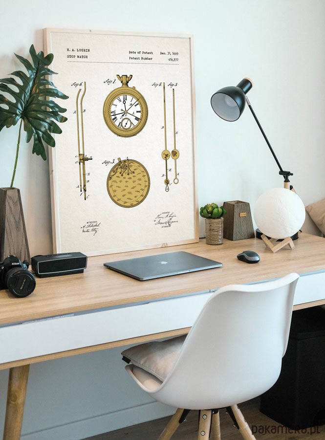 plakaty Zegarek - patent - plakat 50x70 cm 2