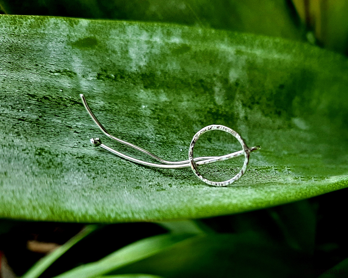 nausznice Kolczyk- nausznica Koło ze srebra na prawe ucho 1