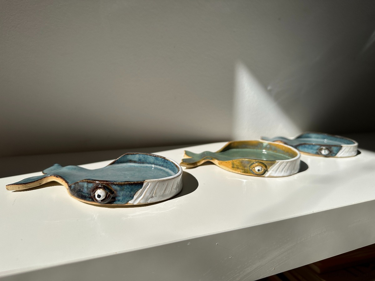 pojemniki na biżuterię Talerzyk na biżuterie w kształcie wieloryba - niebieski 8