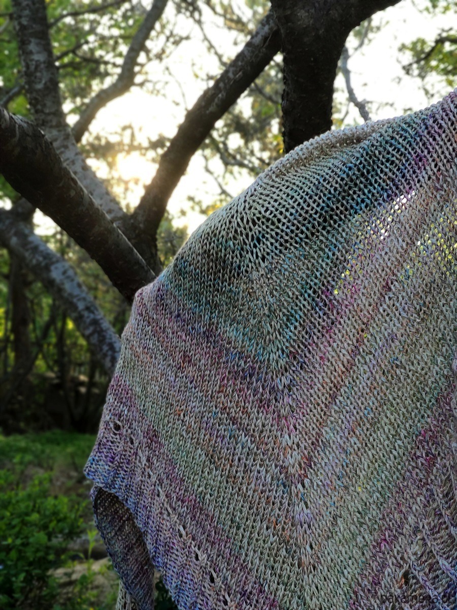 szale damskie Akwarela / chusta z bawełny 2