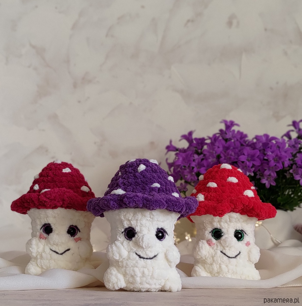 misie i maskotki Muchomorek pluszowy czerwony, Zabawka grzybek, Prezent dla dziecka 7