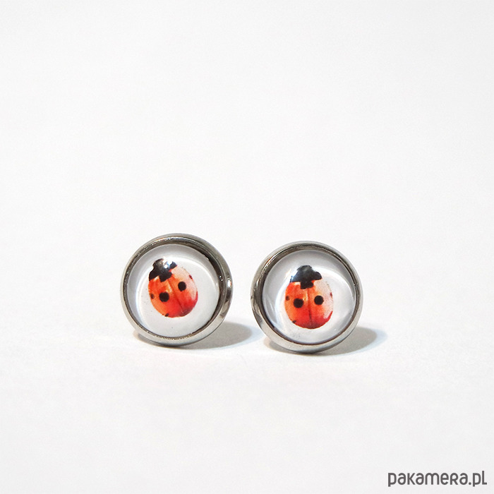 kolczyki szklane Kolczyki sztyfty - Biedronka - mini 2