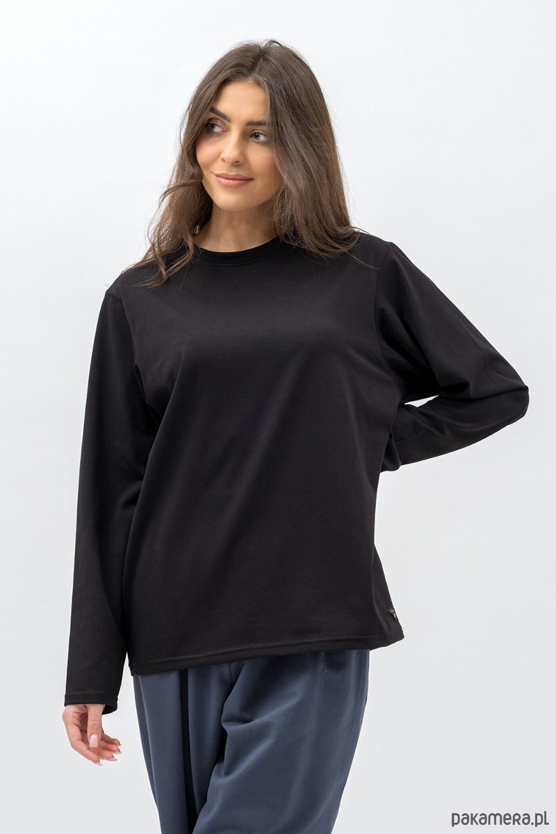 bluzki z długim rękawem damskie Longsleeve ,, LILY"  czarny 1