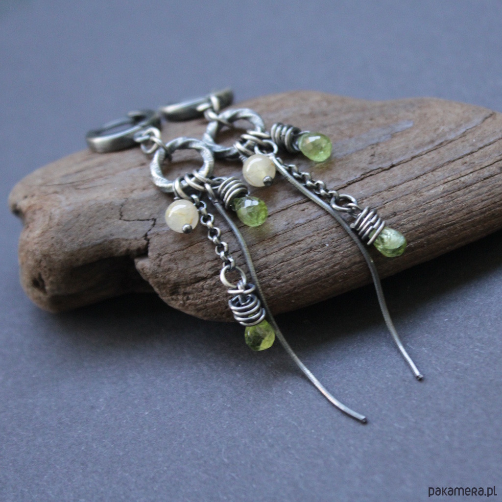 kolczyki z kamieniami Kolczyki wieczna wiosna 4