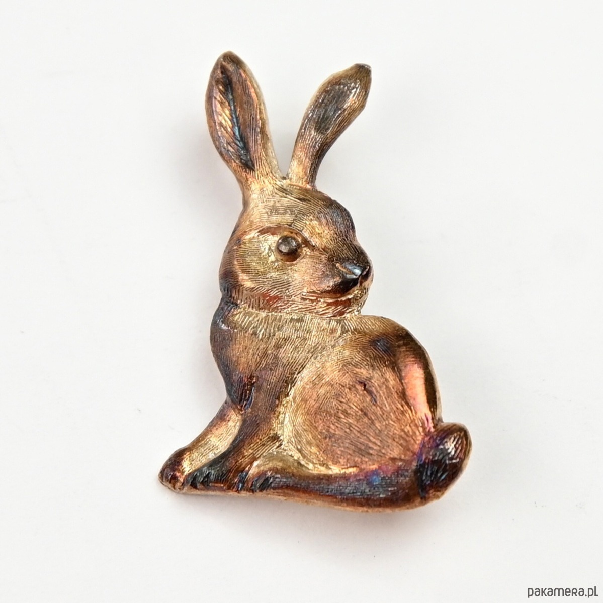broszki Broszka srebrna z zajączkiem brązowym 1