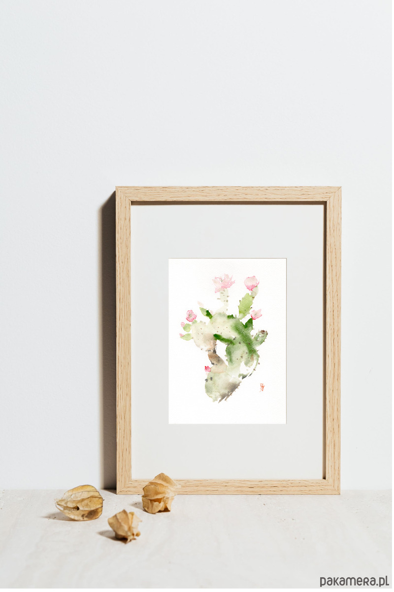 obrazy Oryginalna akwarela. Kaktus 1