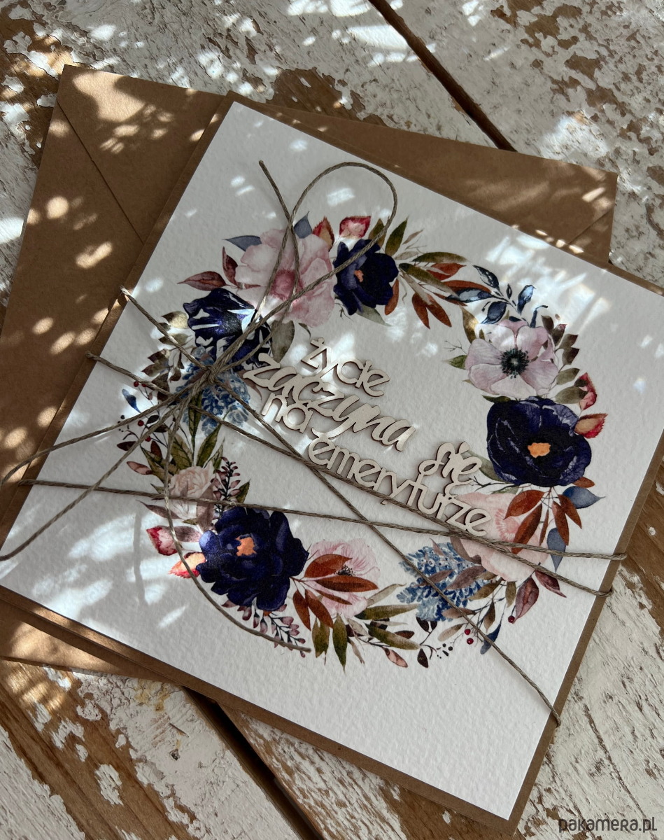 kartki scrapbooking Kartka ręcznie robiona z okazji przejścia na emeryturę 2