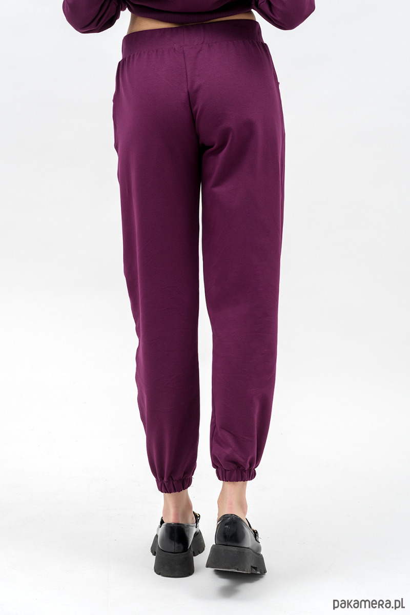 spodnie dresowe damskie Dresowe spodnie damskie ,,SEHER" bakłażan 2
