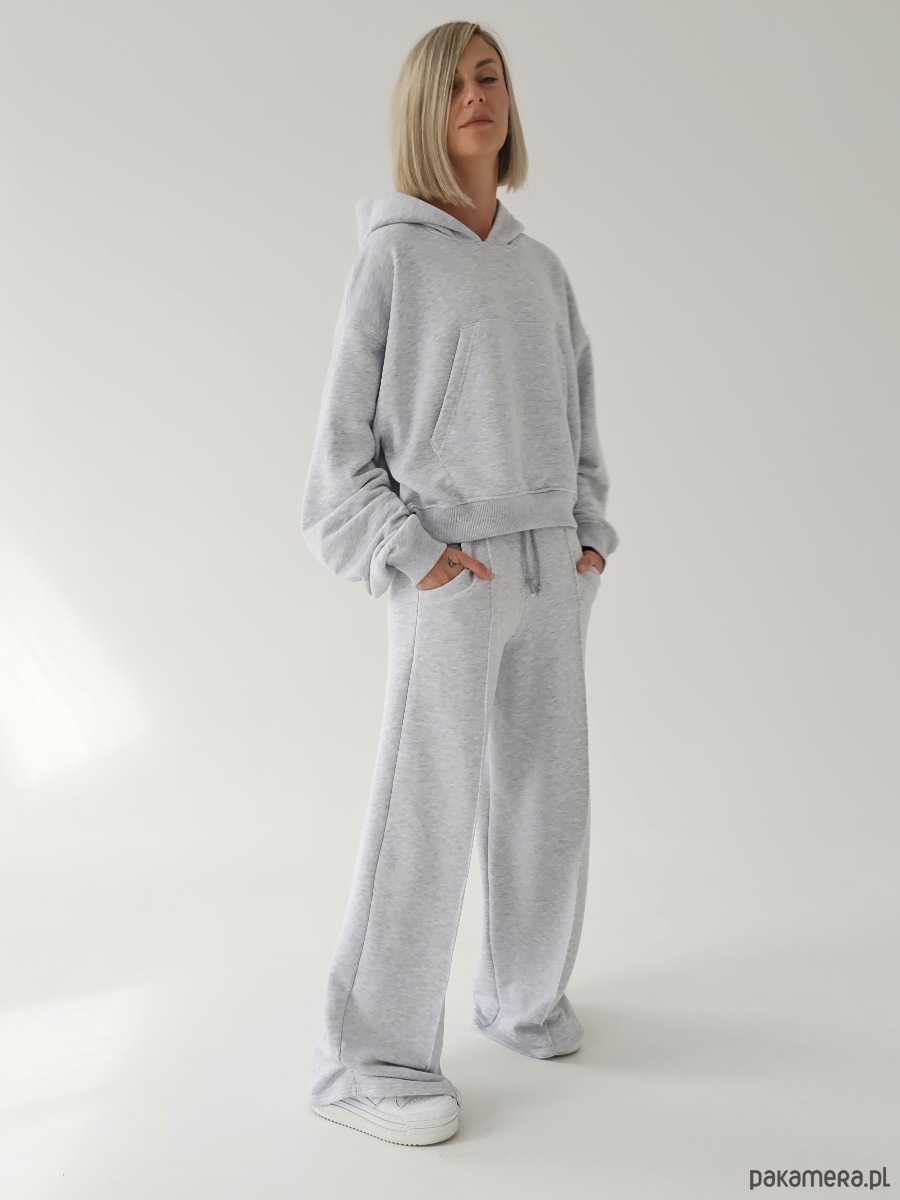 komplety damskie Komplet oversized kangurka i szerokie spodnie wide leg 5
