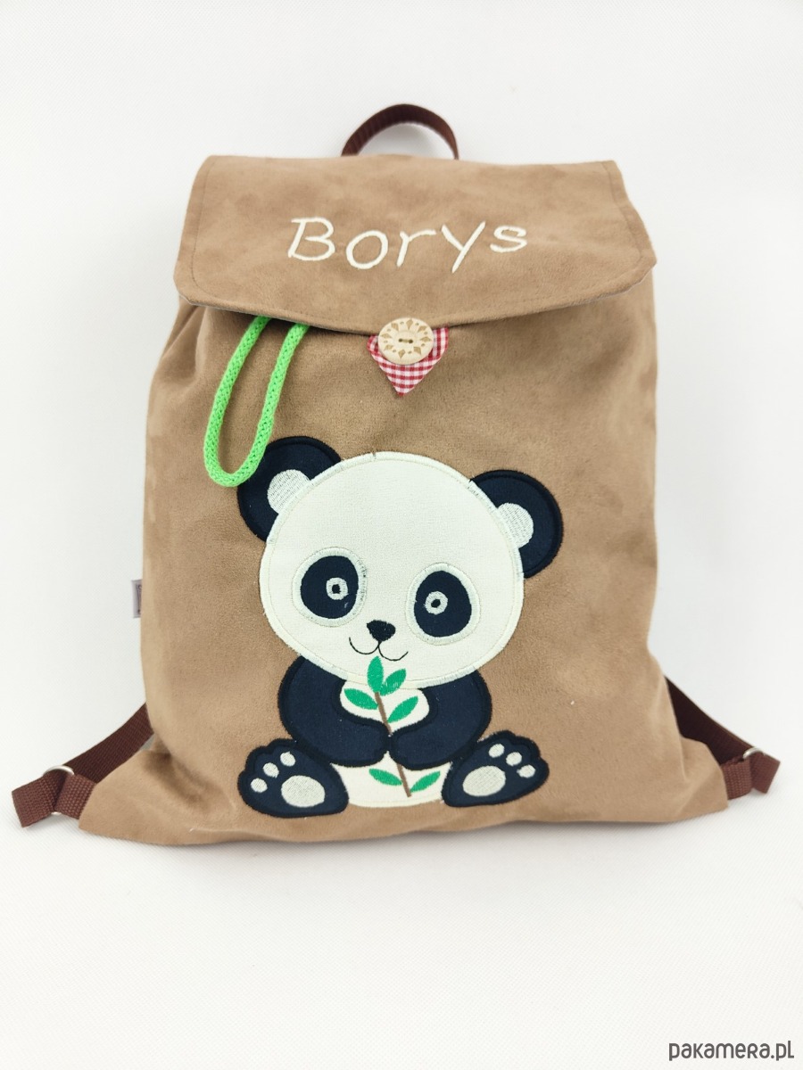 torebki, worki i plecaki dziecięce Personalizowany prezent dla dziecka - plecak z Pandą 1