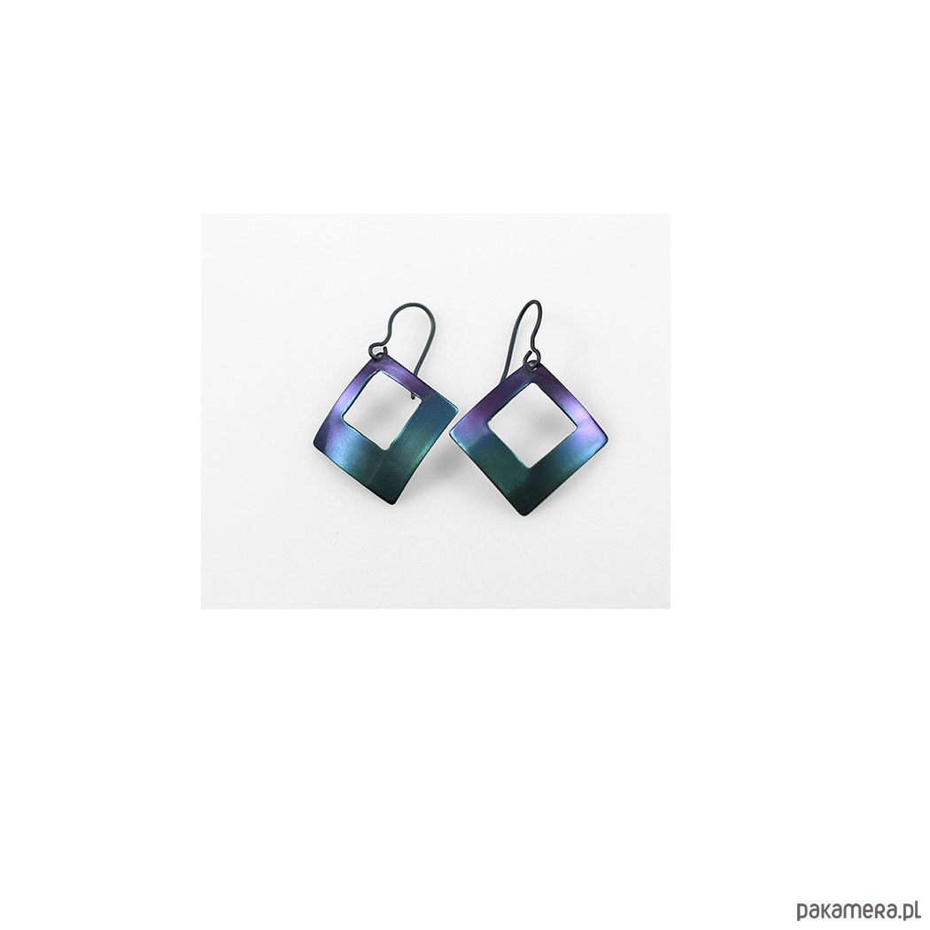 kolczyki - inne Tytanowe romby 2