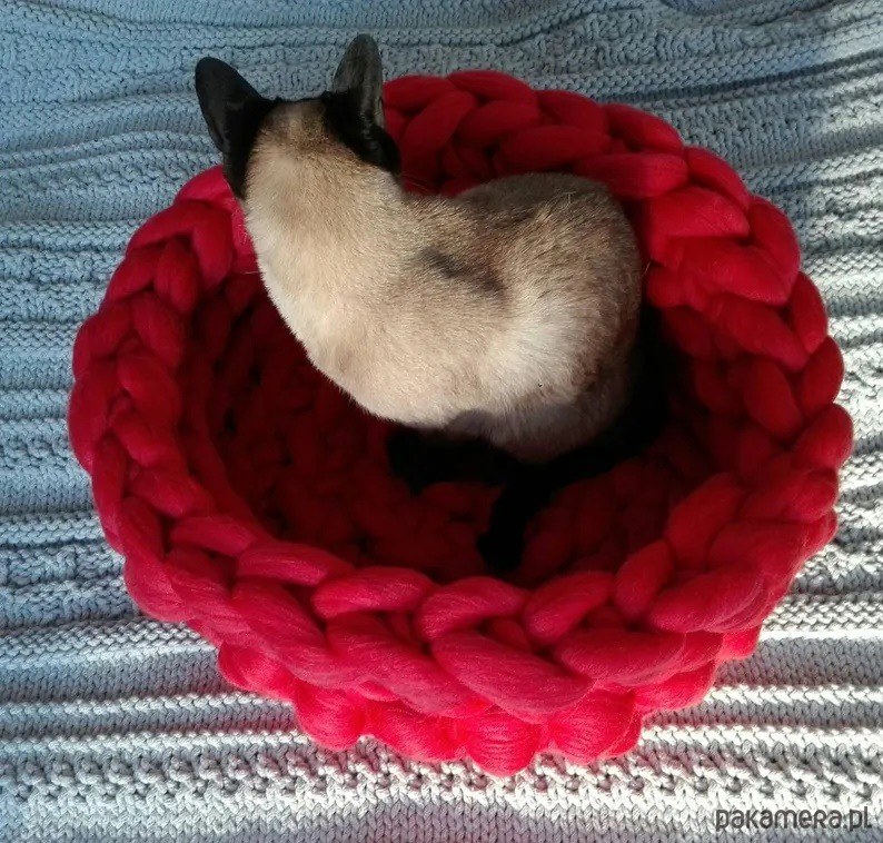 legowiska dla psów i kotów Legowisko dla kota, łóżko dla kota, meble dla kota, kocyk dla kota 1